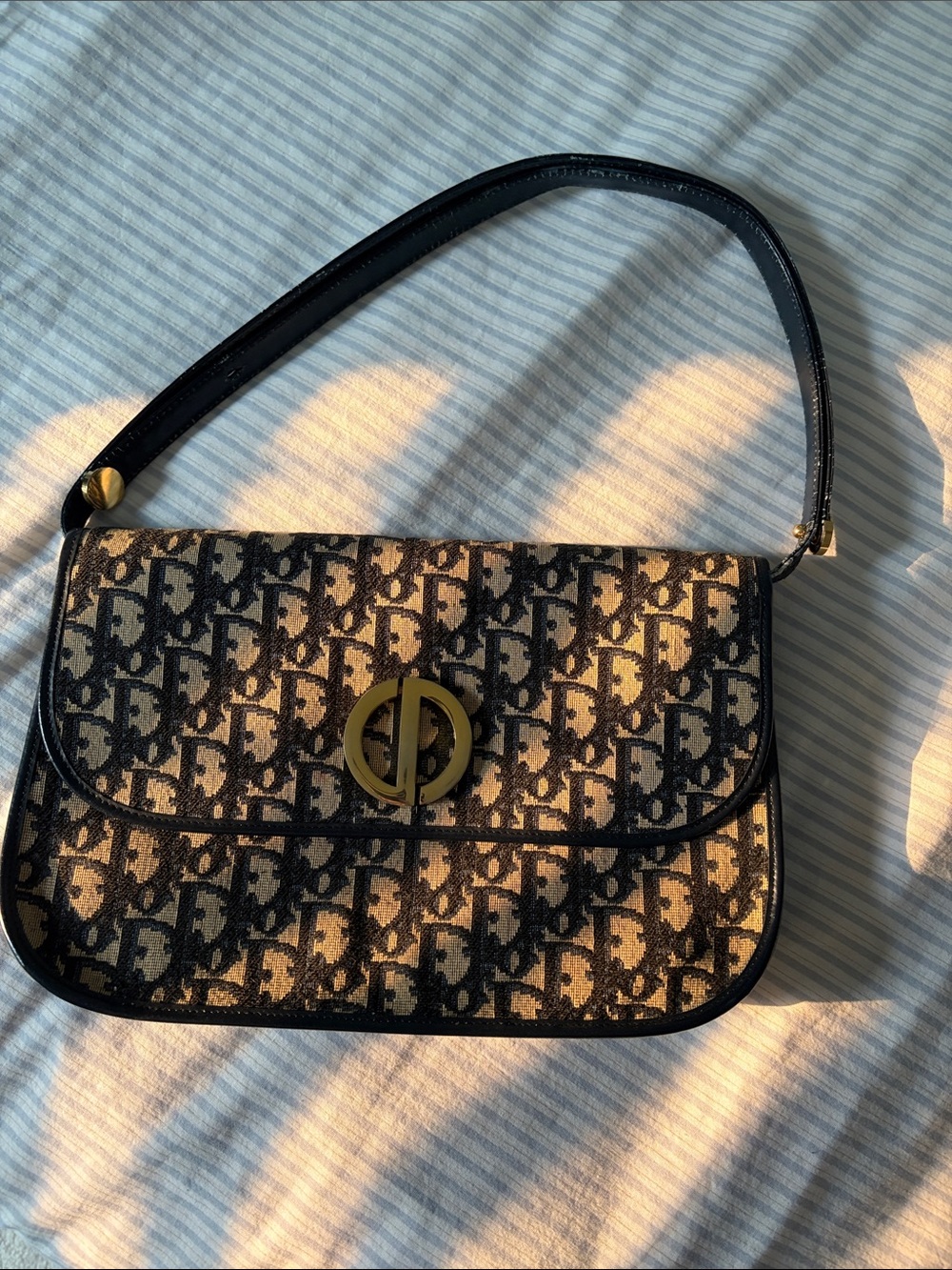 Vintage Dior Monogram Shoulder Bag